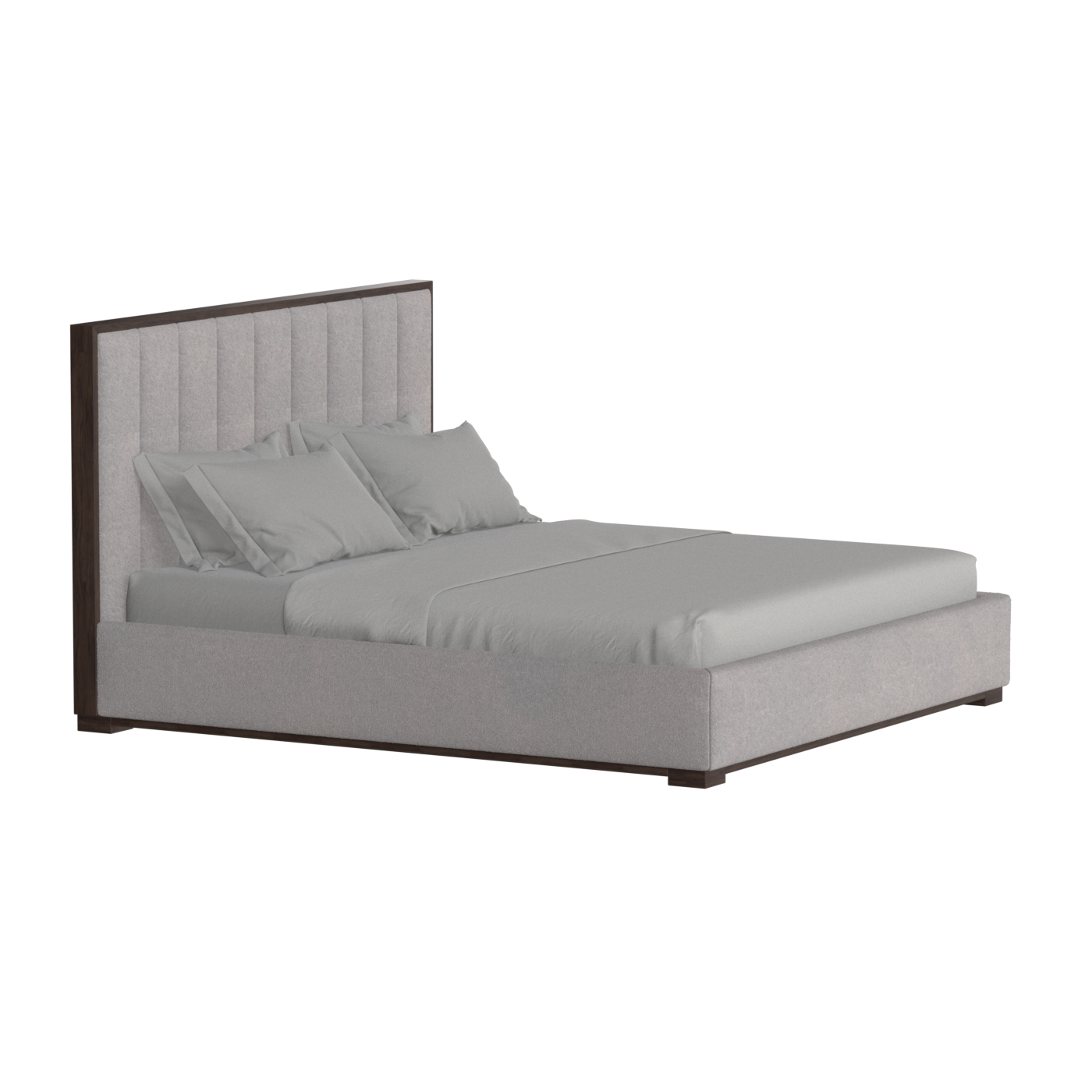 Ava Bed with Framed Vertical Headboard Panels