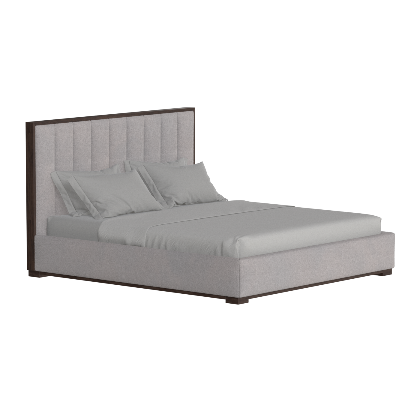 Ava Bed with Framed Vertical Headboard Panels