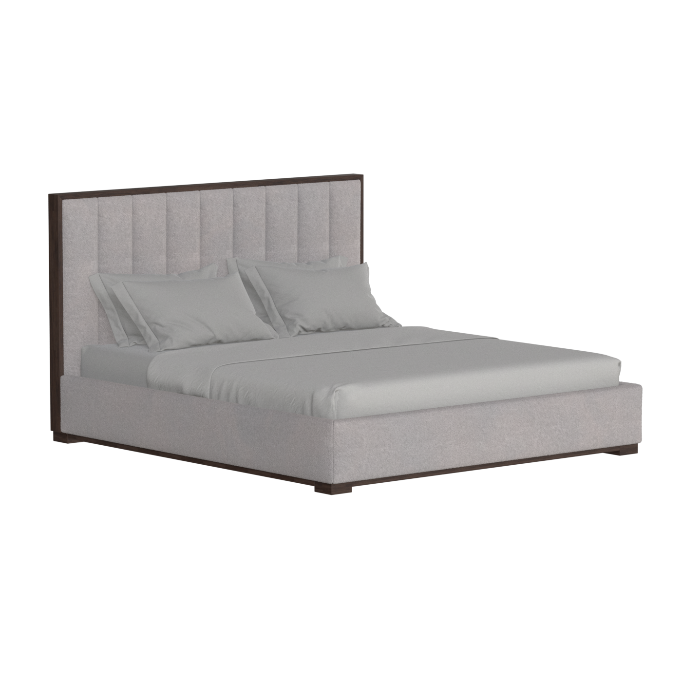 Ava Bed with Framed Vertical Headboard Panels