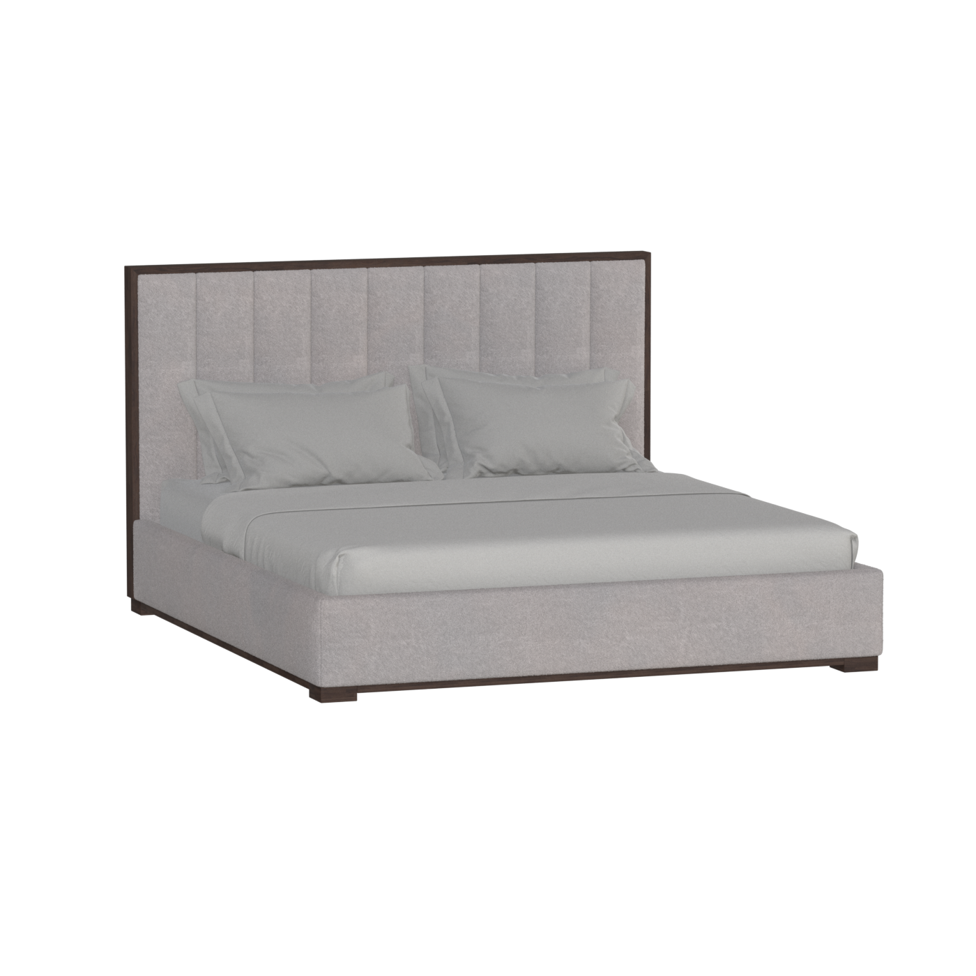 Ava Bed with Framed Vertical Headboard Panels