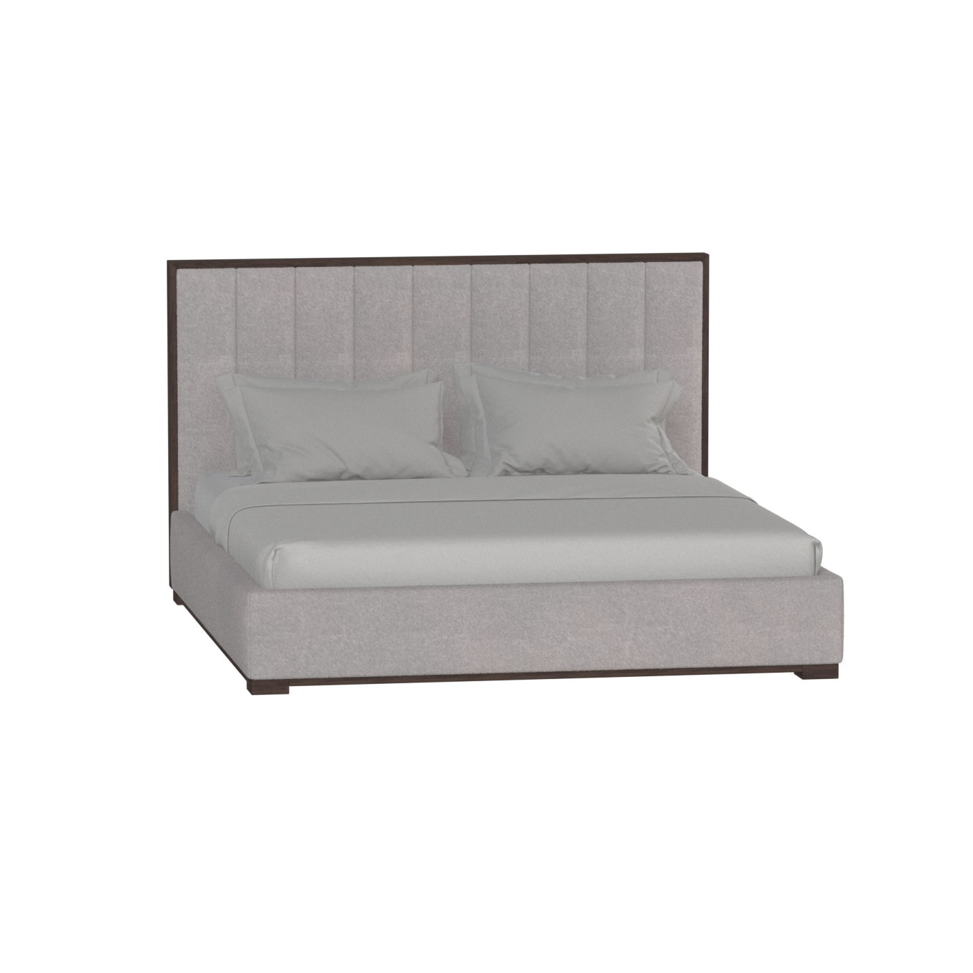 Ava Bed with Framed Vertical Headboard Panels