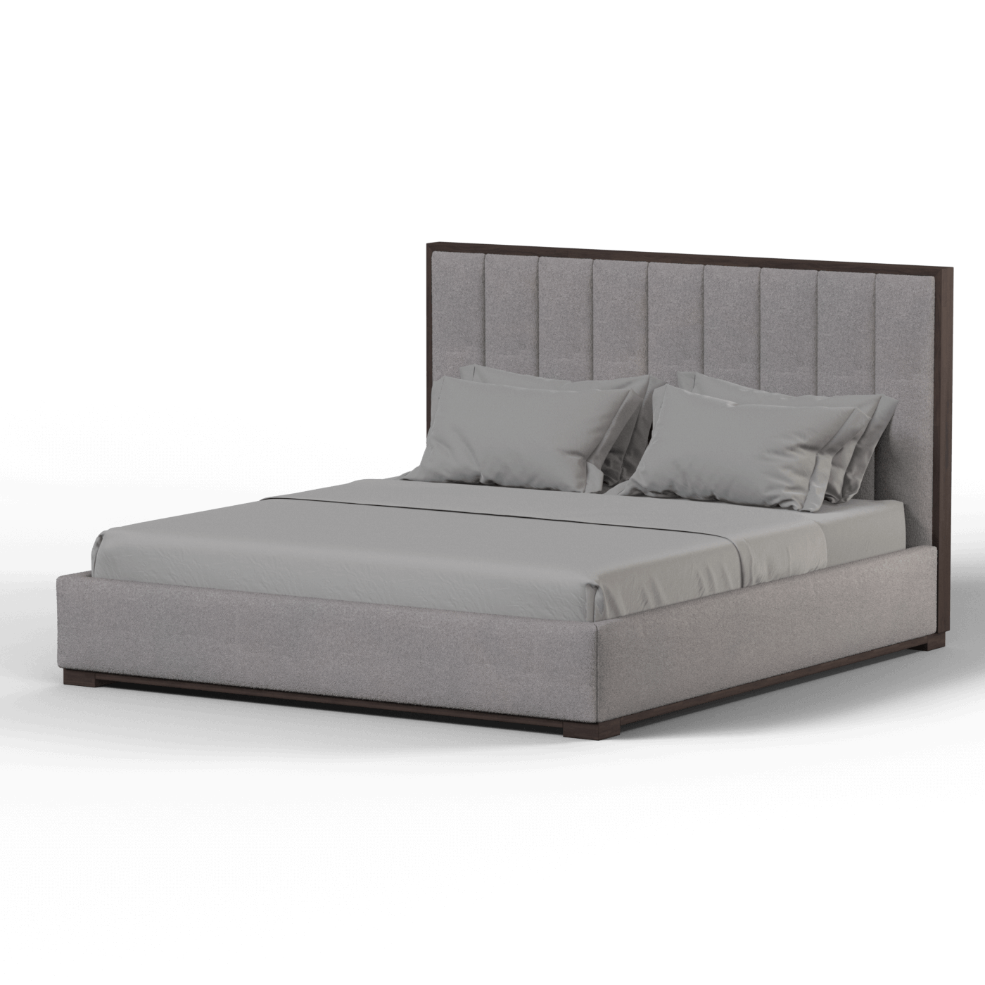 Ava Bed with Framed Vertical Headboard Panels