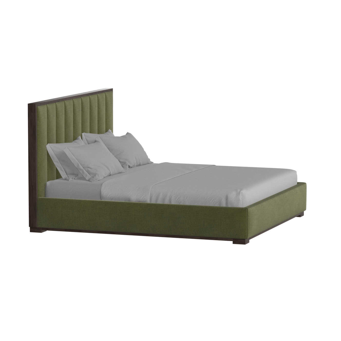 Ava Bed with Framed Vertical Headboard Panels