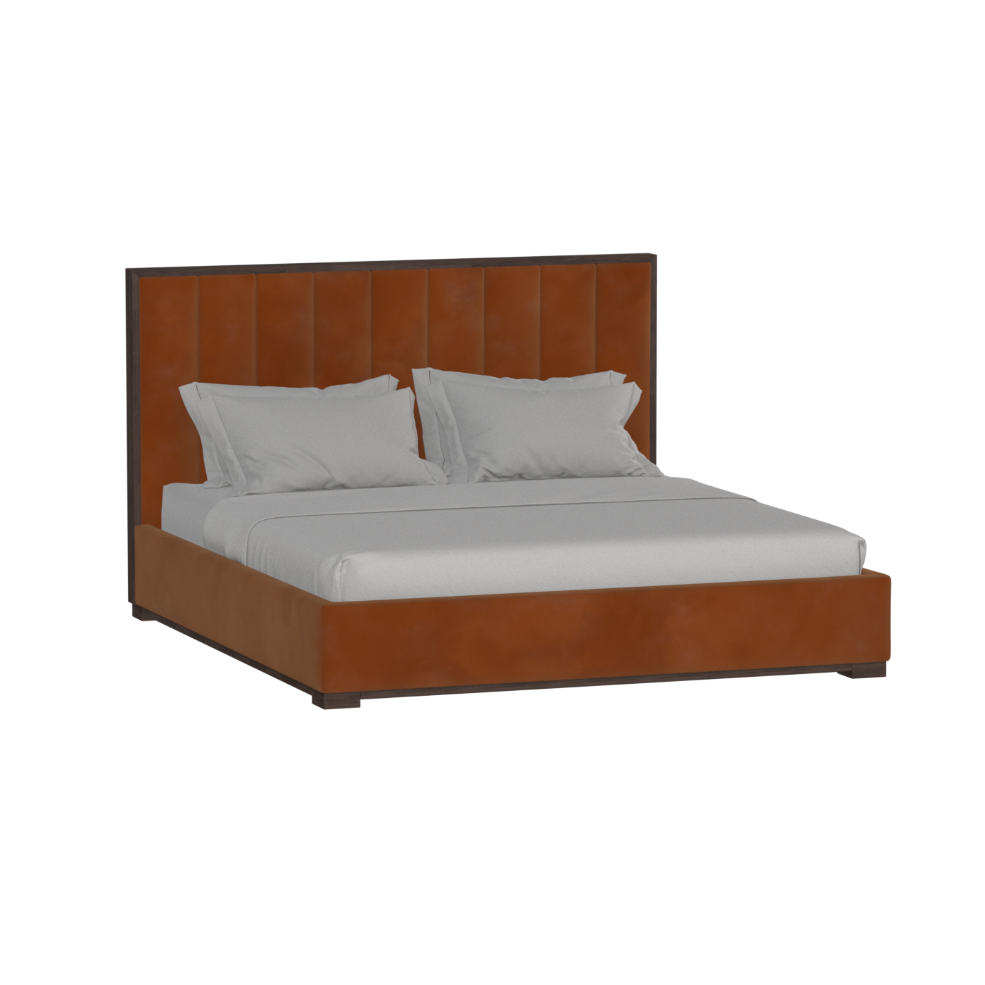 Ava Bed with Framed Vertical Headboard Panels