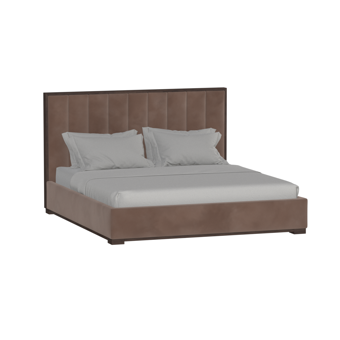 Ava Bed with Framed Vertical Headboard Panels