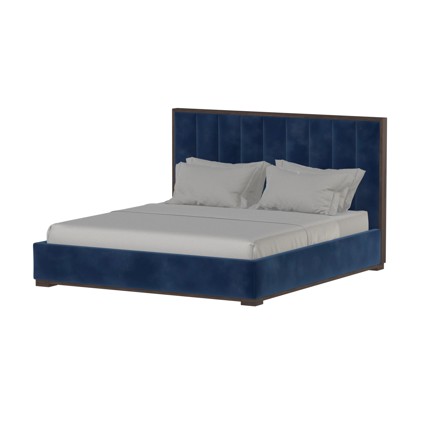 Ava Bed with Framed Vertical Headboard Panels