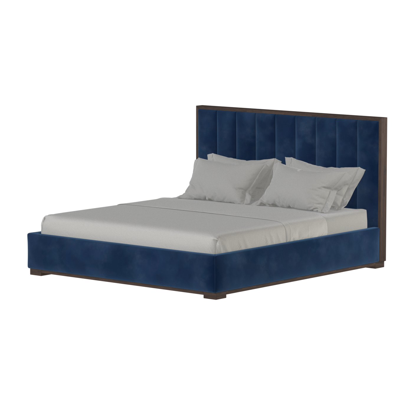Ava Bed with Framed Vertical Headboard Panels