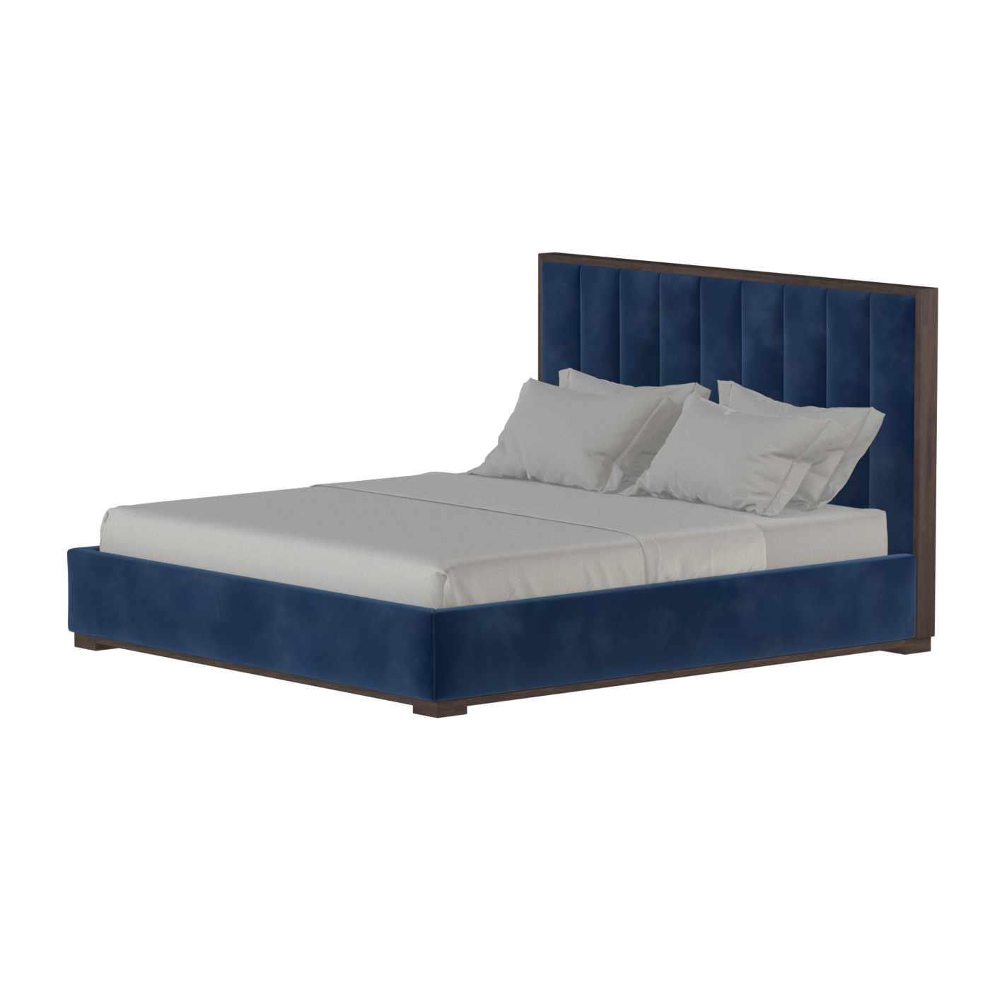 Ava Bed with Framed Vertical Headboard Panels