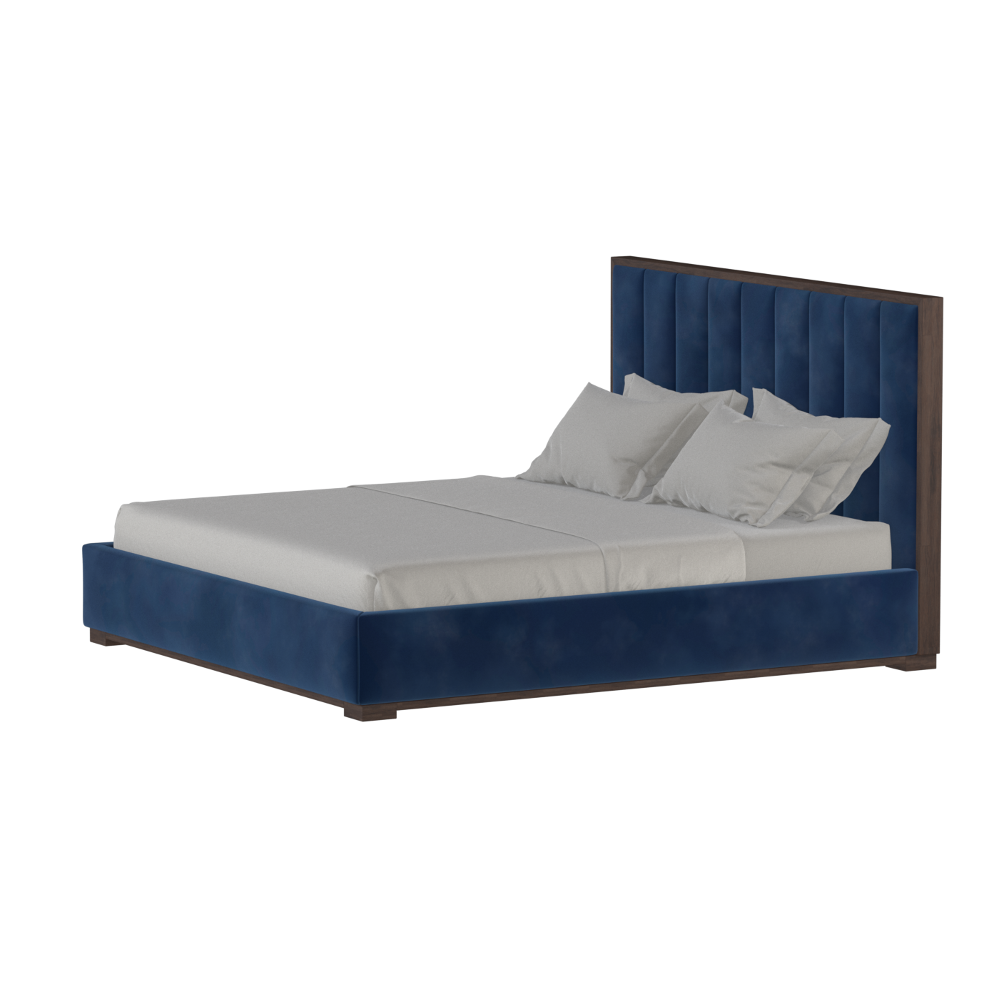 Ava Bed with Framed Vertical Headboard Panels