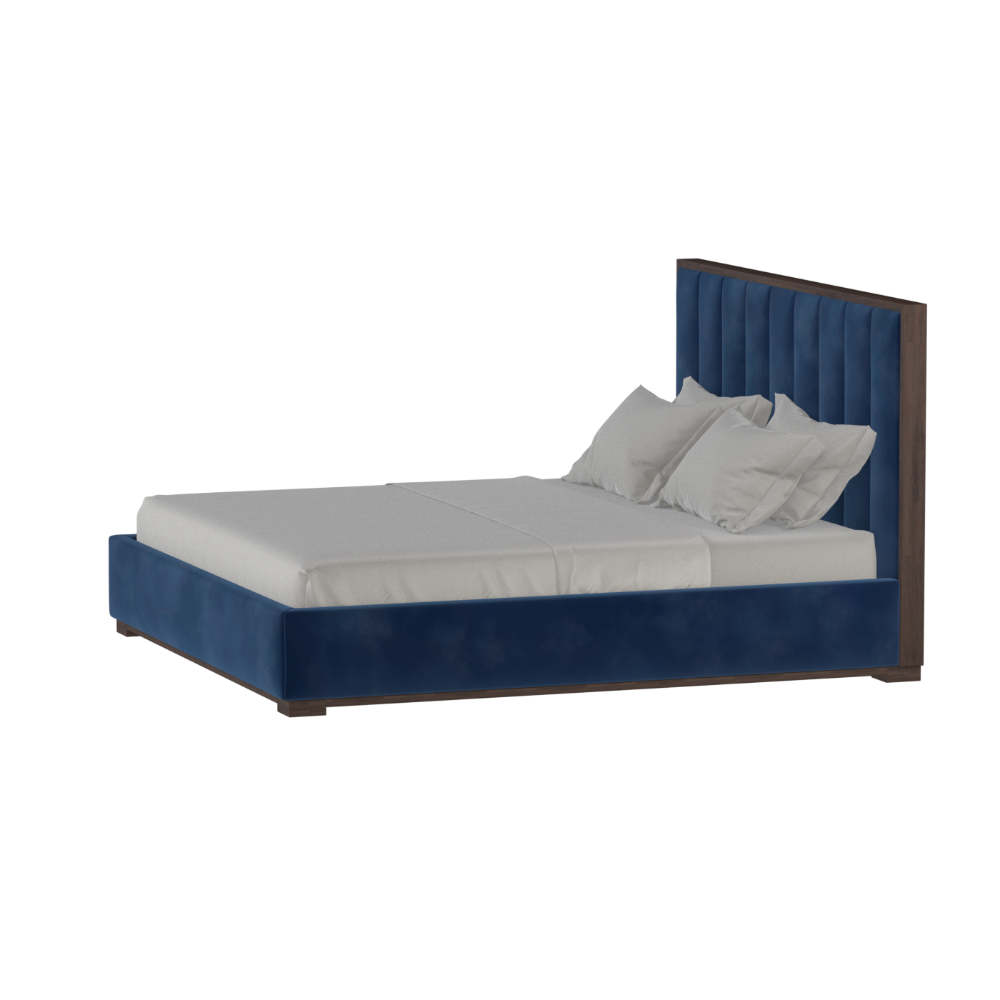 Ava Bed with Framed Vertical Headboard Panels