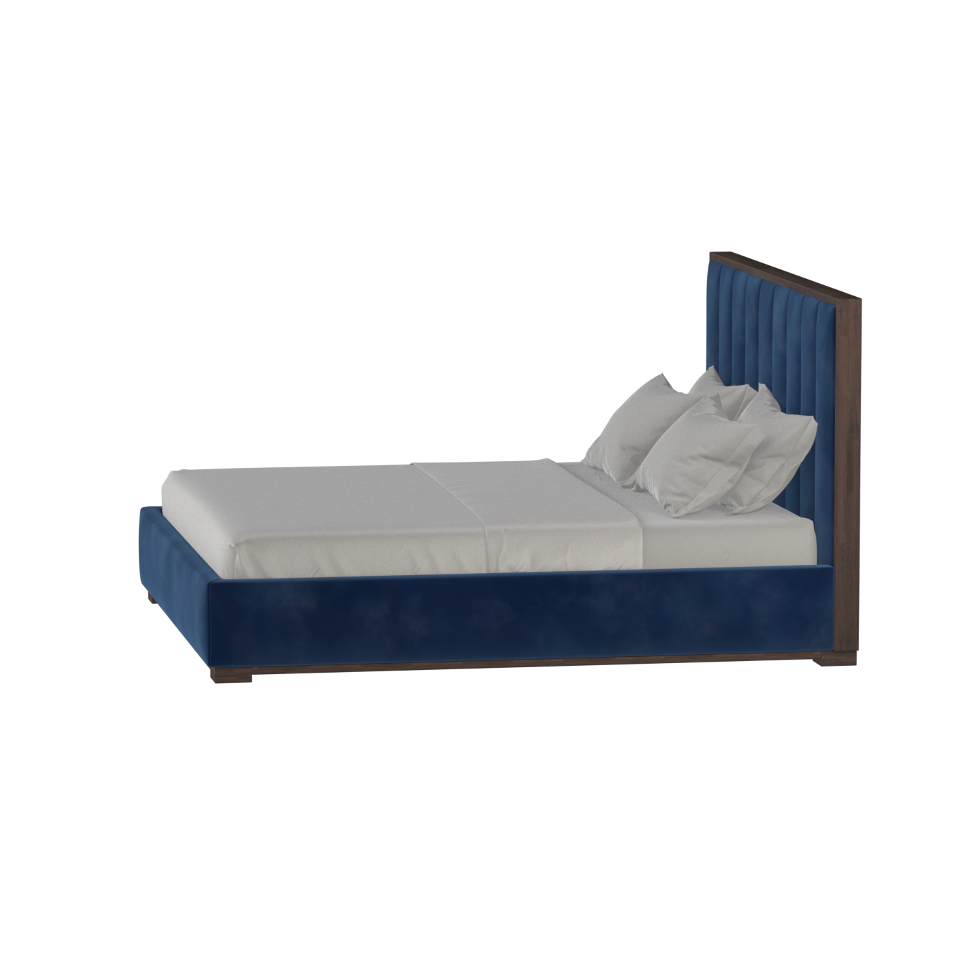 Ava Bed with Framed Vertical Headboard Panels