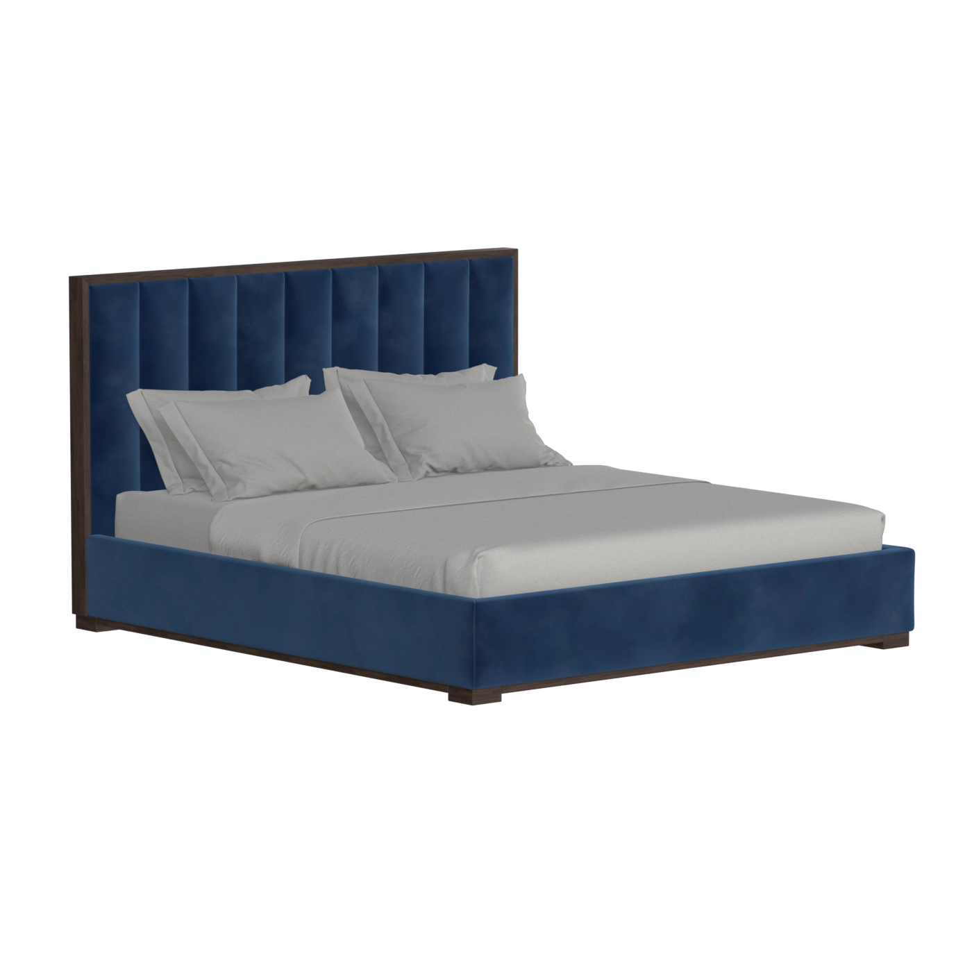 Ava Bed with Framed Vertical Headboard Panels
