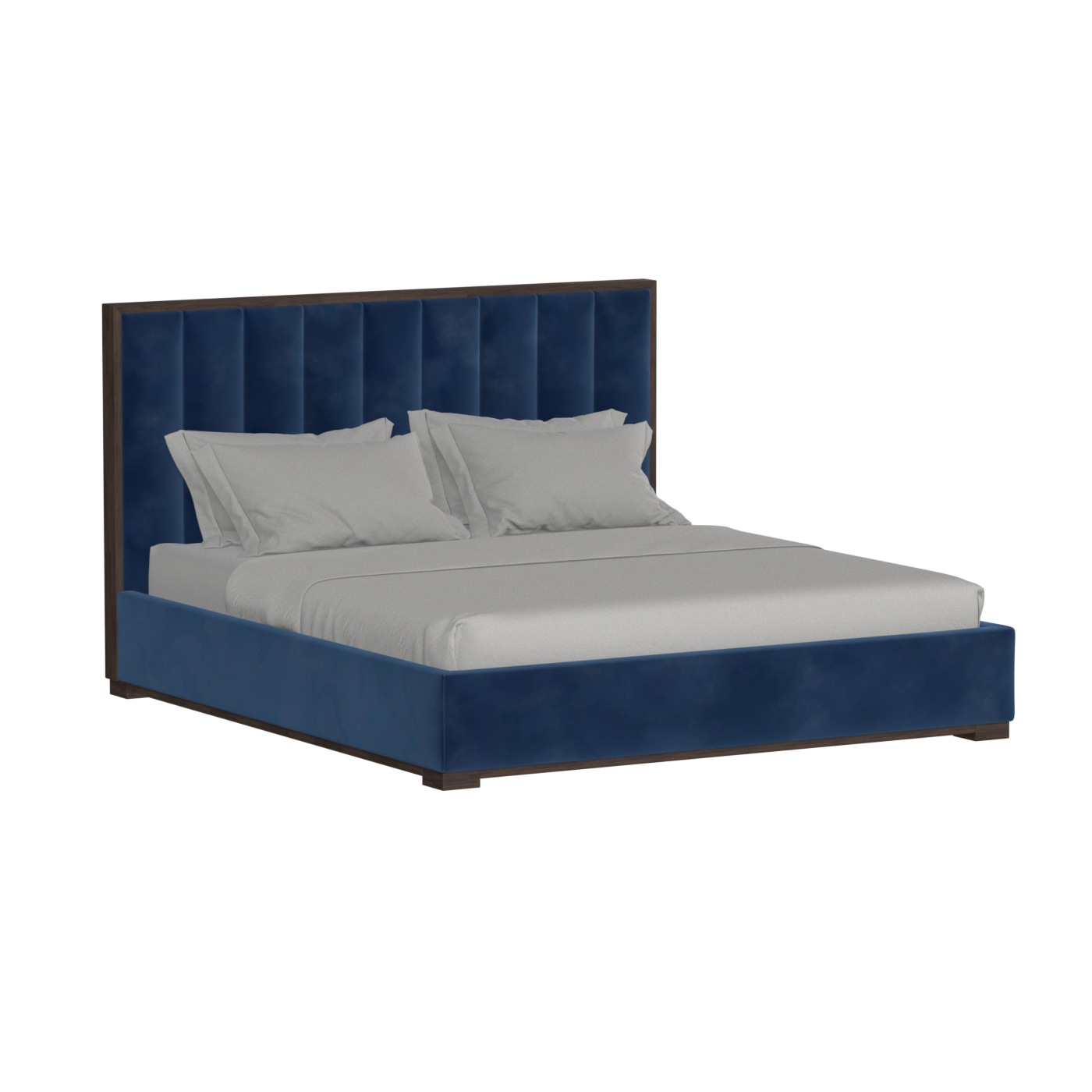 Ava Bed with Framed Vertical Headboard Panels
