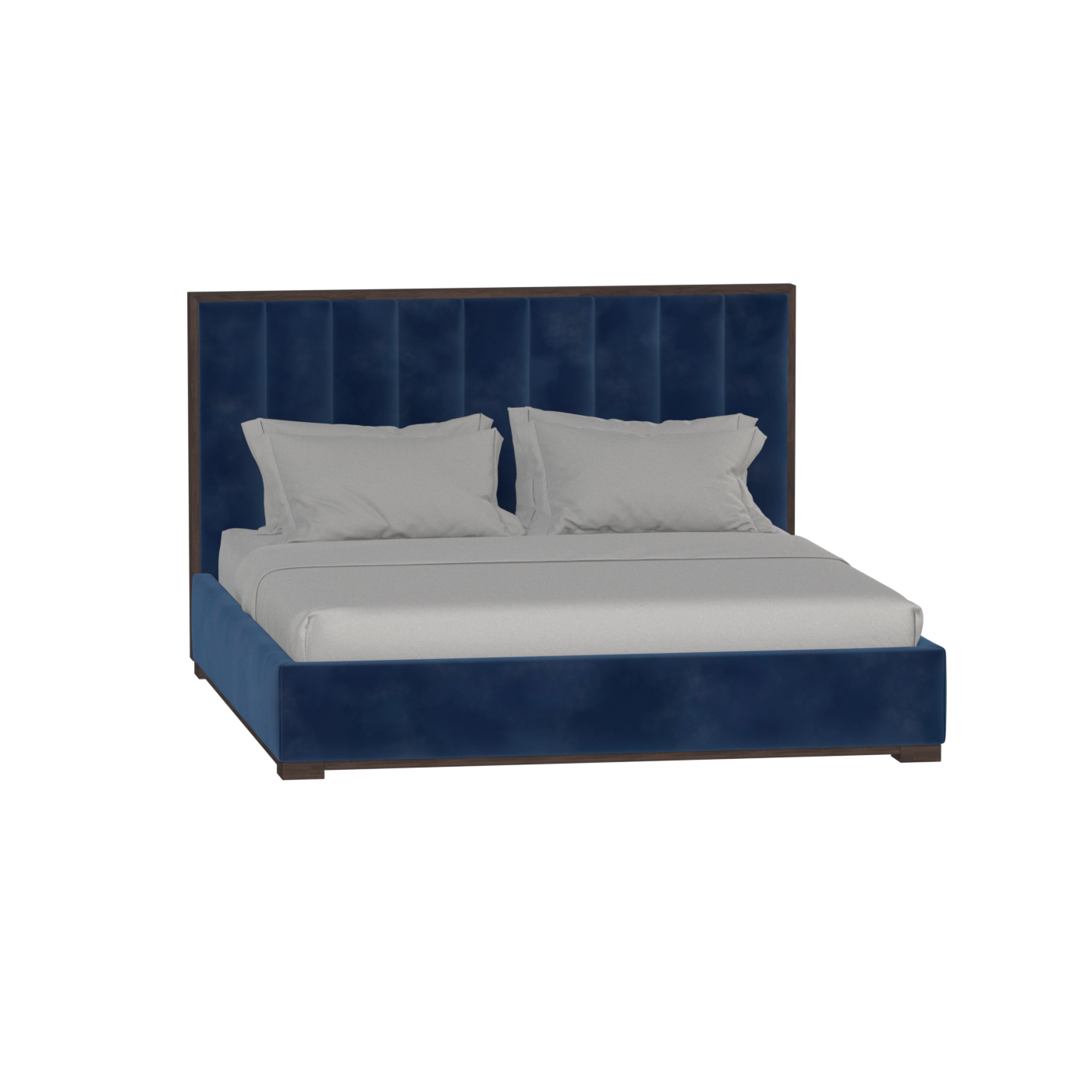 Ava Bed with Framed Vertical Headboard Panels