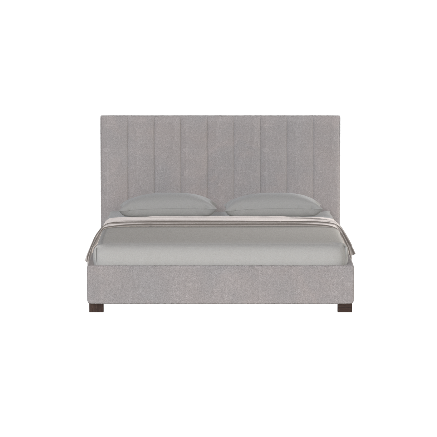 Lit à tête de lit haute Ava en tissu de luxe