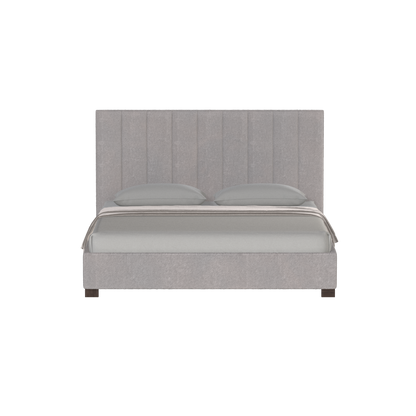 Lit à tête de lit haute Ava en tissu de luxe