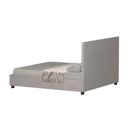 Lit à tête de lit haute Ava en tissu de luxe