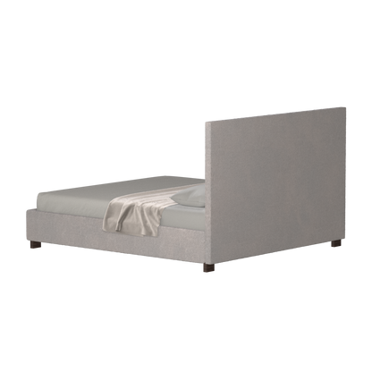 Lit à tête de lit haute Ava en tissu de luxe