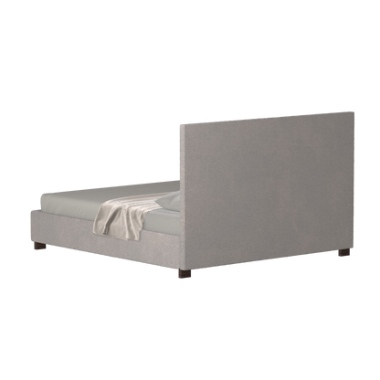 Lit à tête de lit haute Ava en tissu de luxe