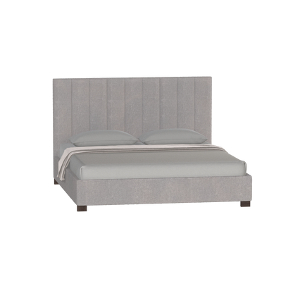 Lit à tête de lit haute Ava en tissu de luxe