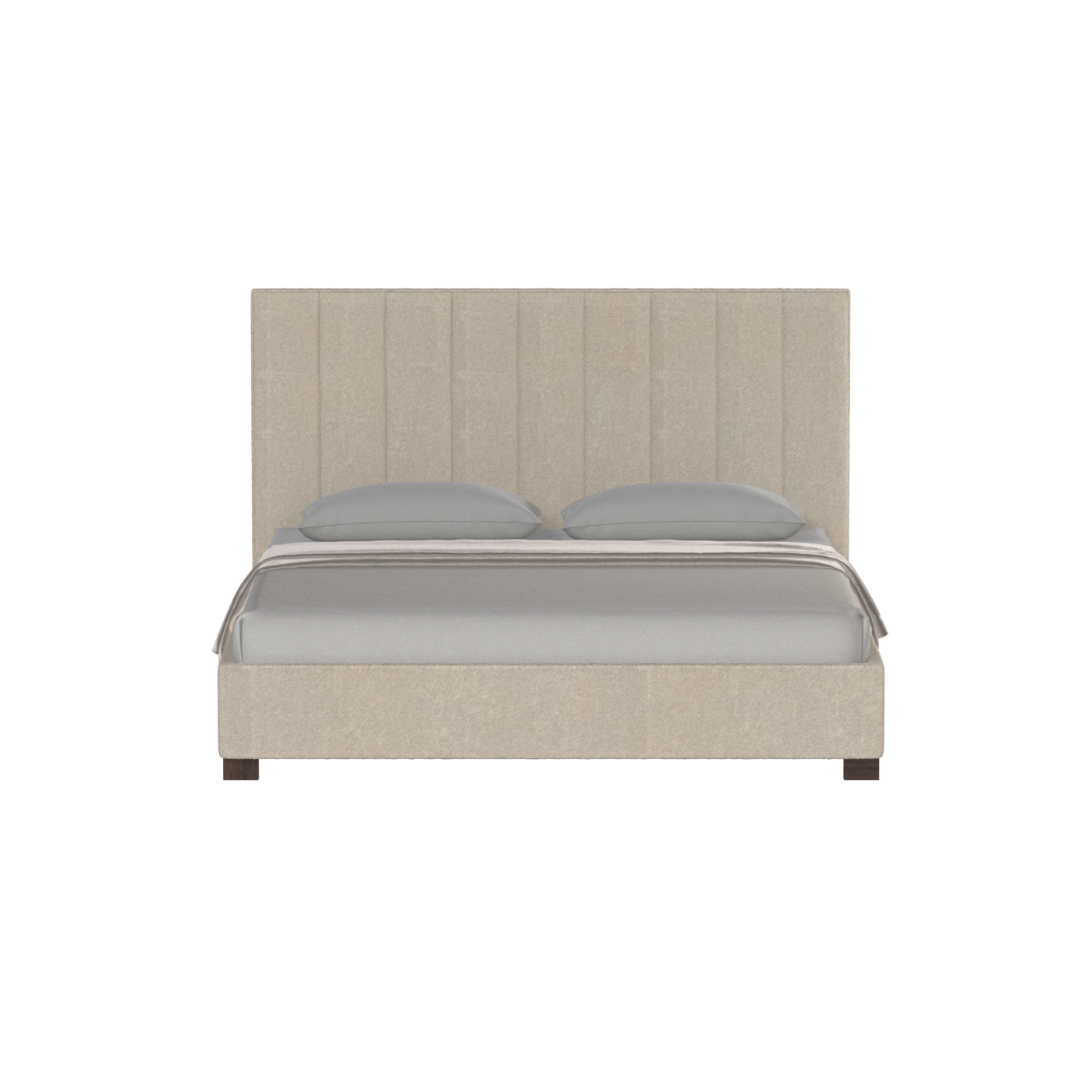 Ava High Headboard Bed in Luxe Fabric
