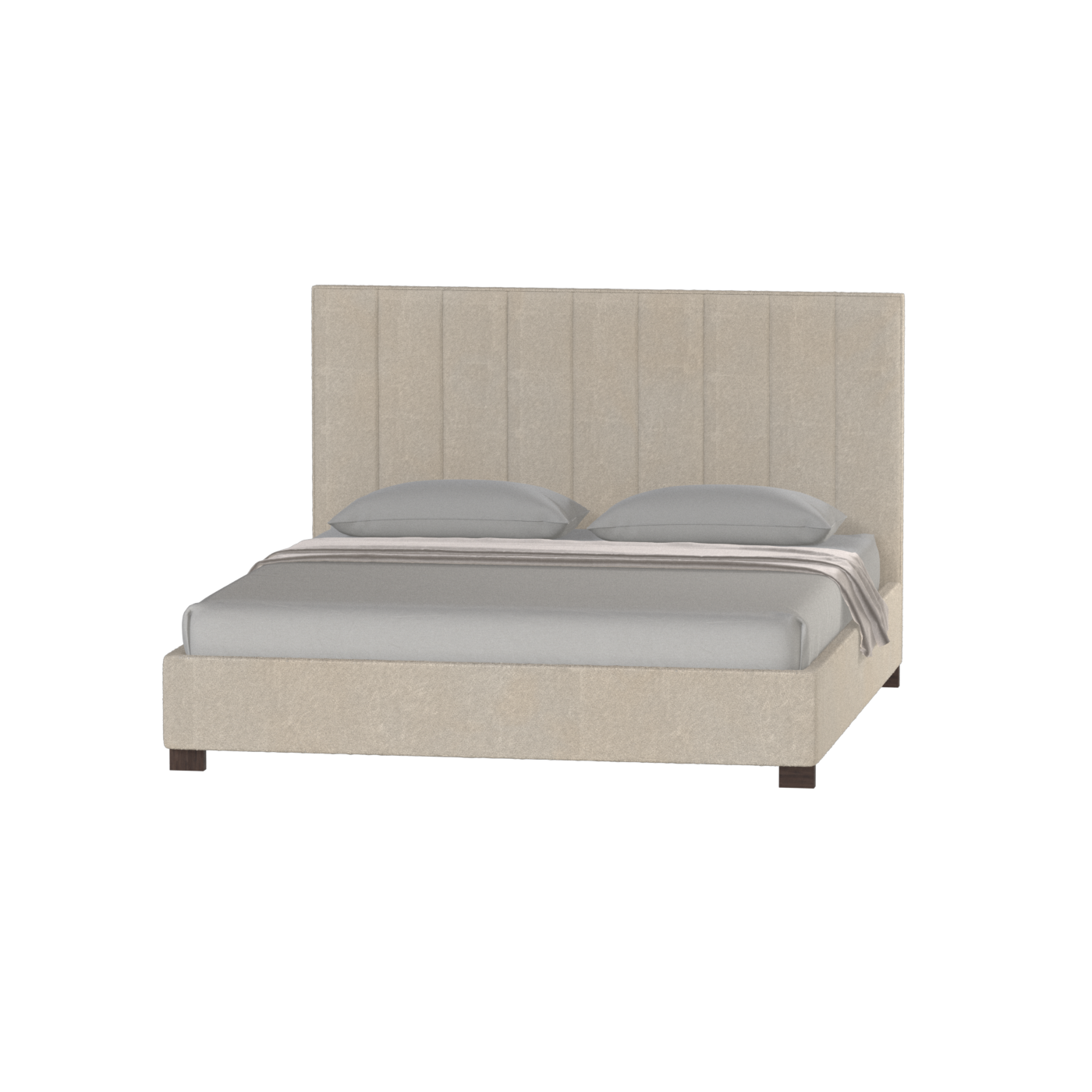 Ava High Headboard Bed in Luxe Fabric