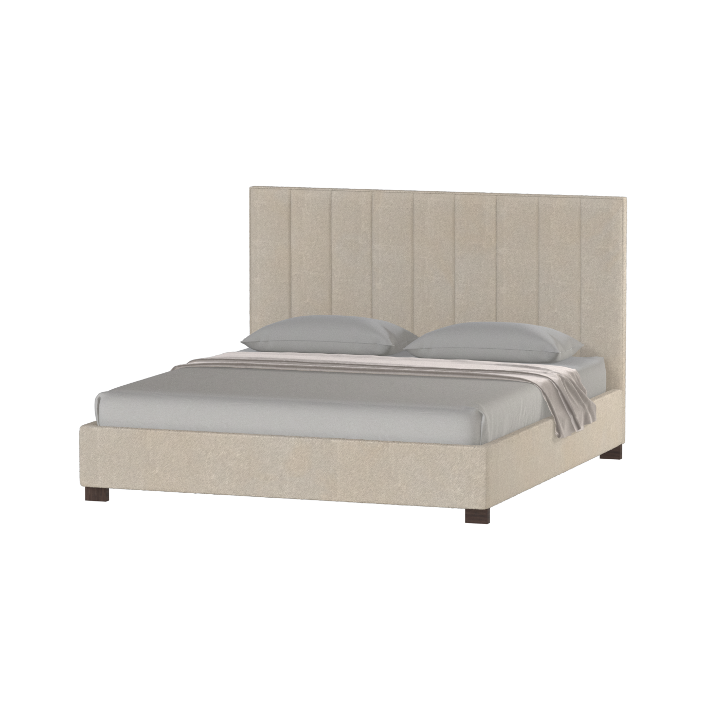 Ava High Headboard Bed in Luxe Fabric