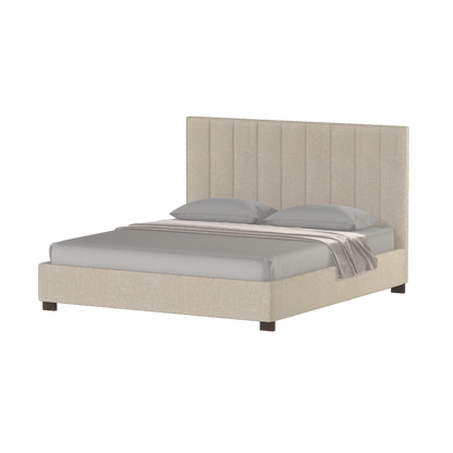Ava High Headboard Bed in Luxe Fabric
