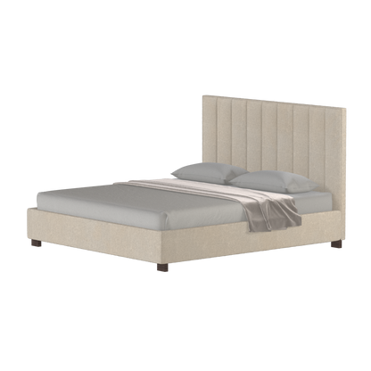 Ava High Headboard Bed in Luxe Fabric