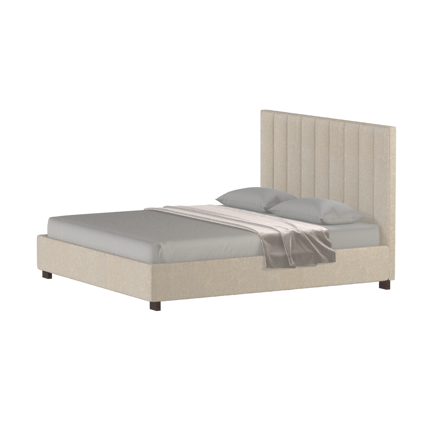 Ava High Headboard Bed in Luxe Fabric