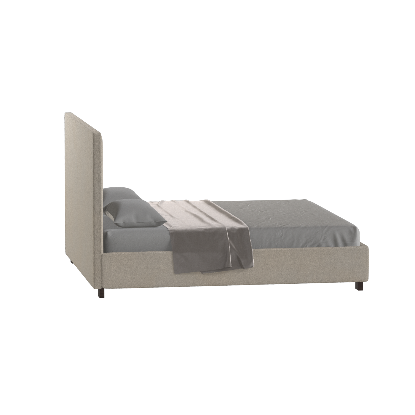 Ava High Headboard Bed in Luxe Fabric