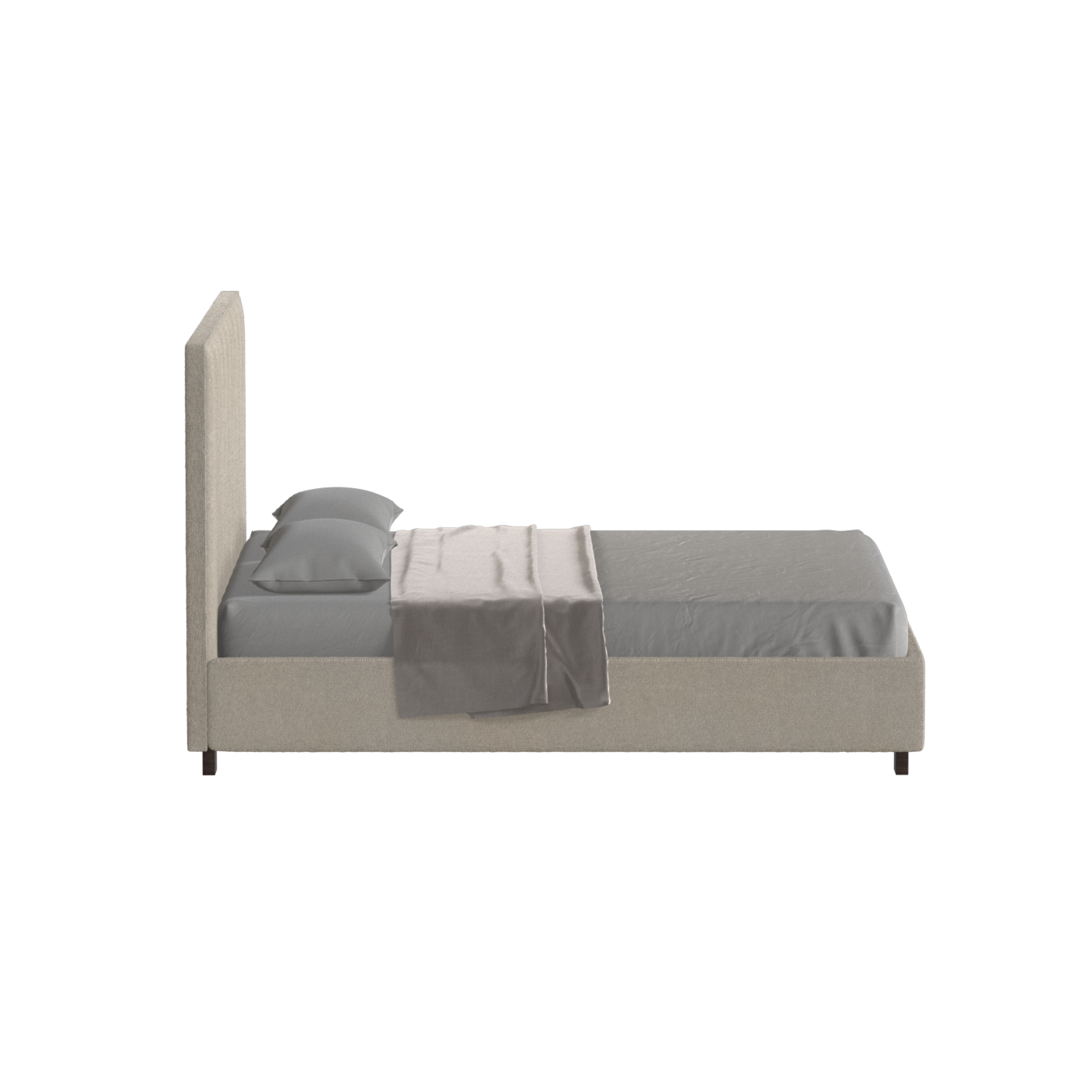 Ava High Headboard Bed in Luxe Fabric