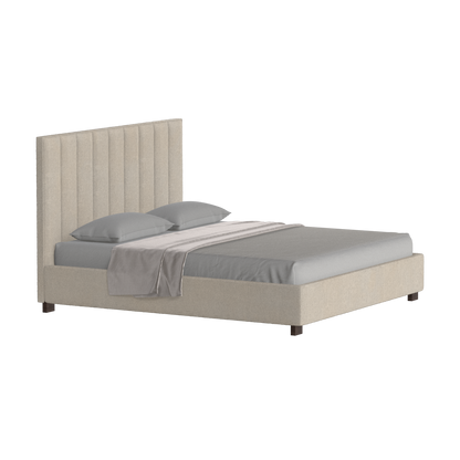 Ava High Headboard Bed in Luxe Fabric