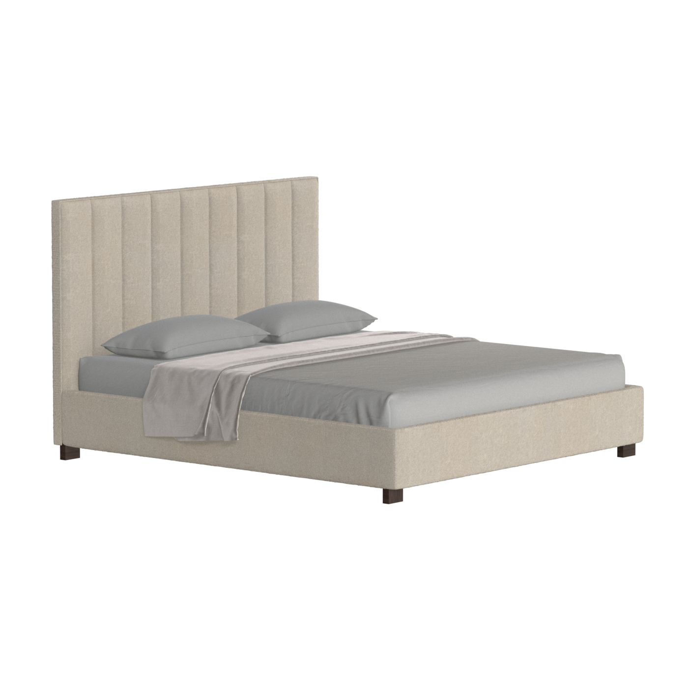 Ava High Headboard Bed in Luxe Fabric