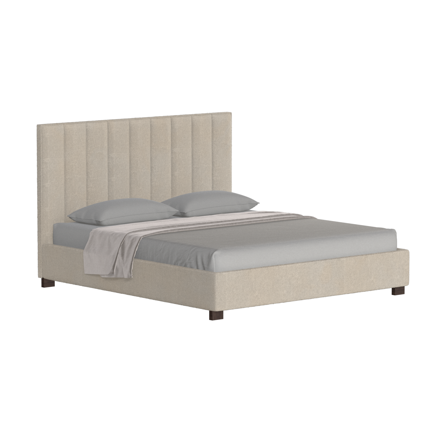 Ava High Headboard Bed in Luxe Fabric