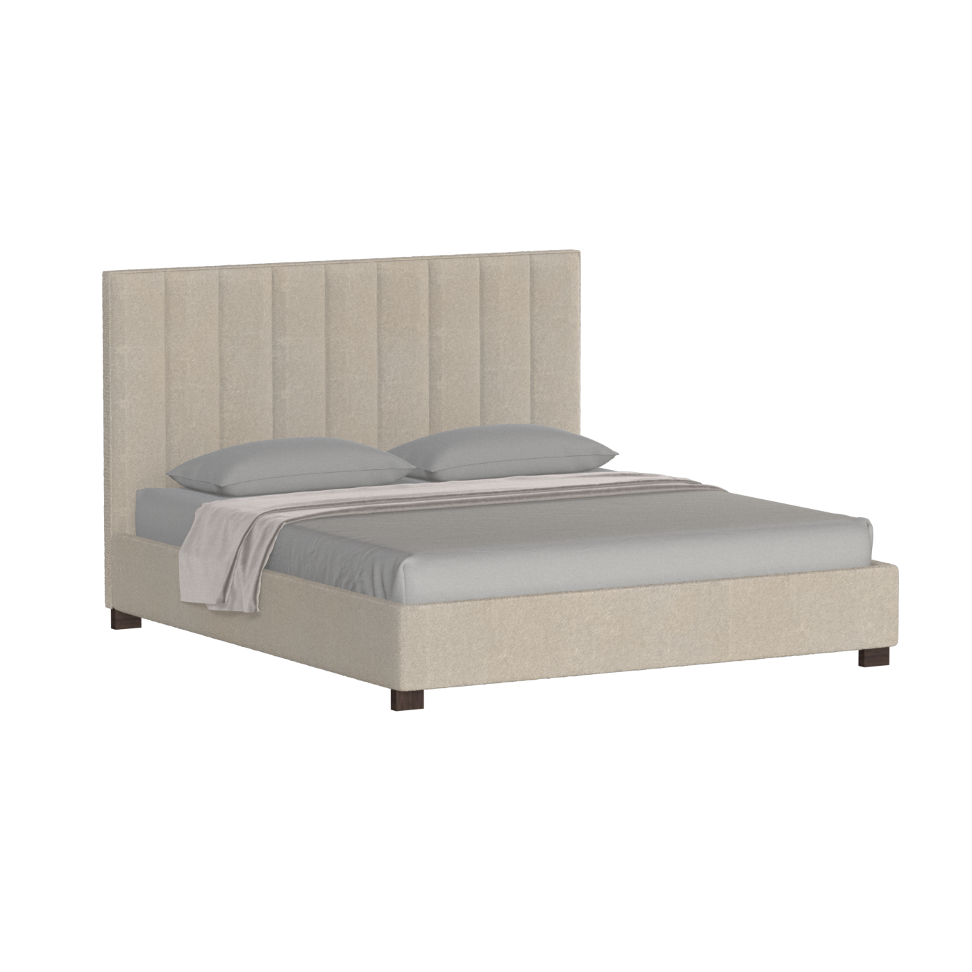 Ava High Headboard Bed in Luxe Fabric