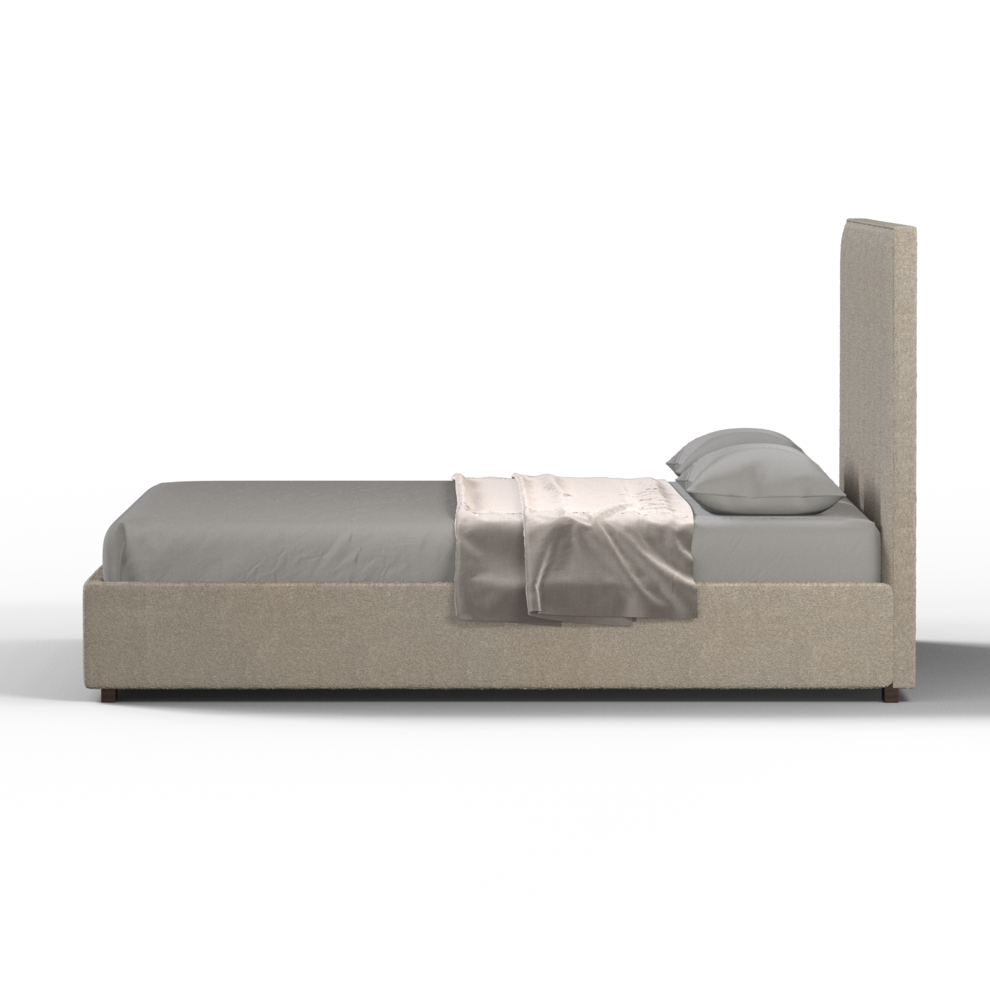 Ava High Headboard Bed in Luxe Fabric