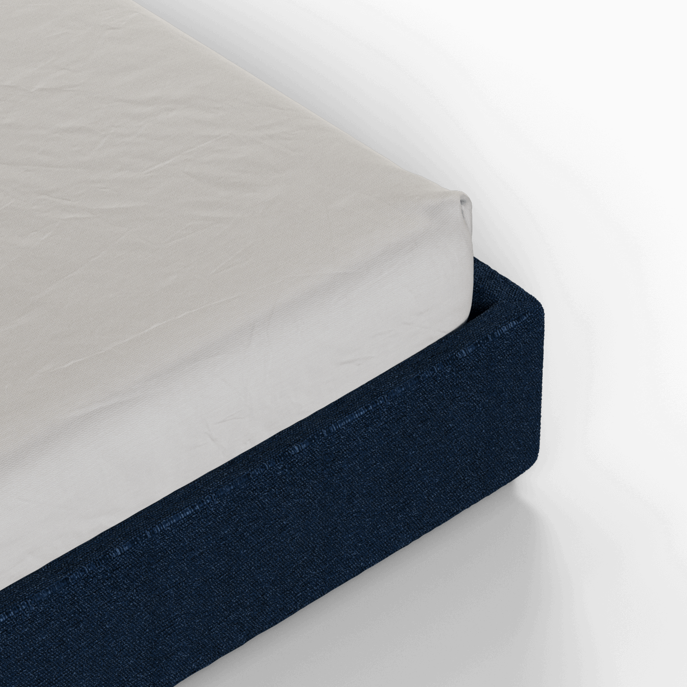 Lit à tête de lit haute Ava en tissu de luxe