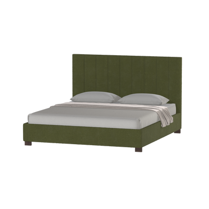 Ava High Headboard Bed in Luxe Fabric