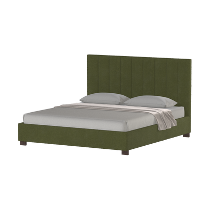 Ava High Headboard Bed in Luxe Fabric