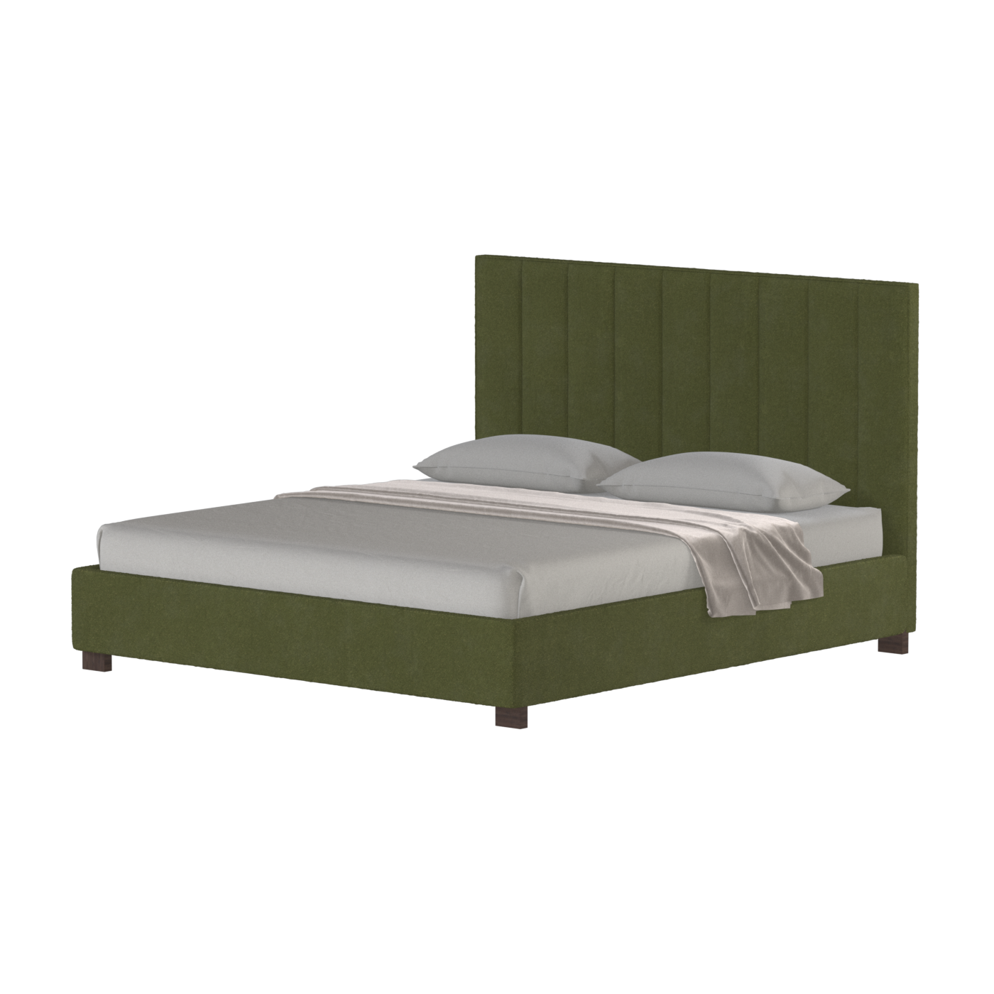 Ava High Headboard Bed in Luxe Fabric
