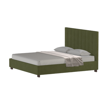 Ava High Headboard Bed in Luxe Fabric