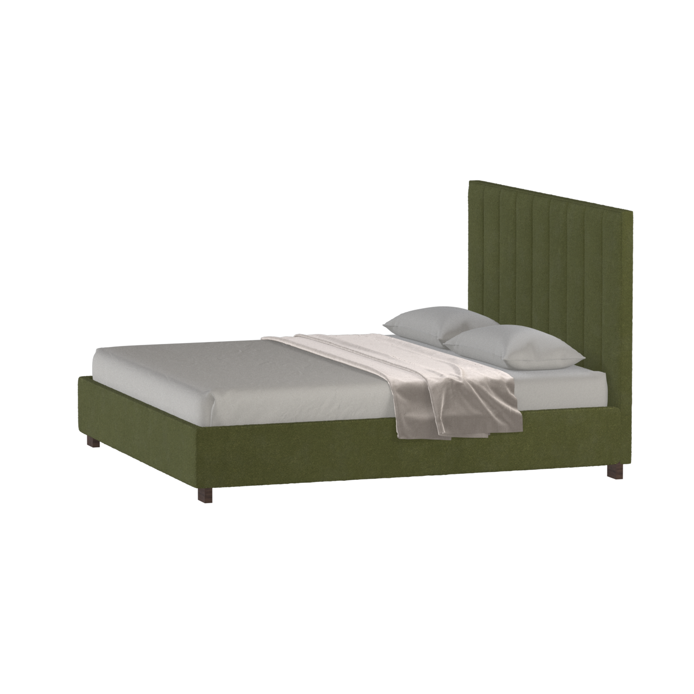 Ava High Headboard Bed in Luxe Fabric