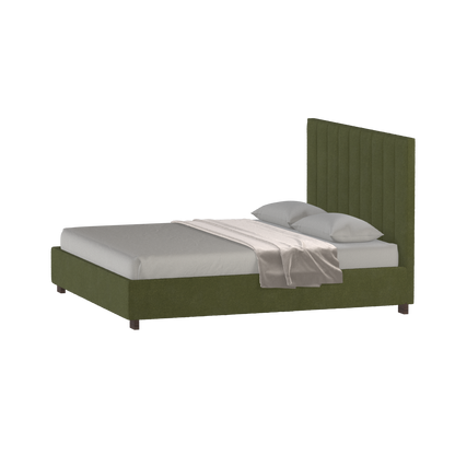 Ava High Headboard Bed in Luxe Fabric