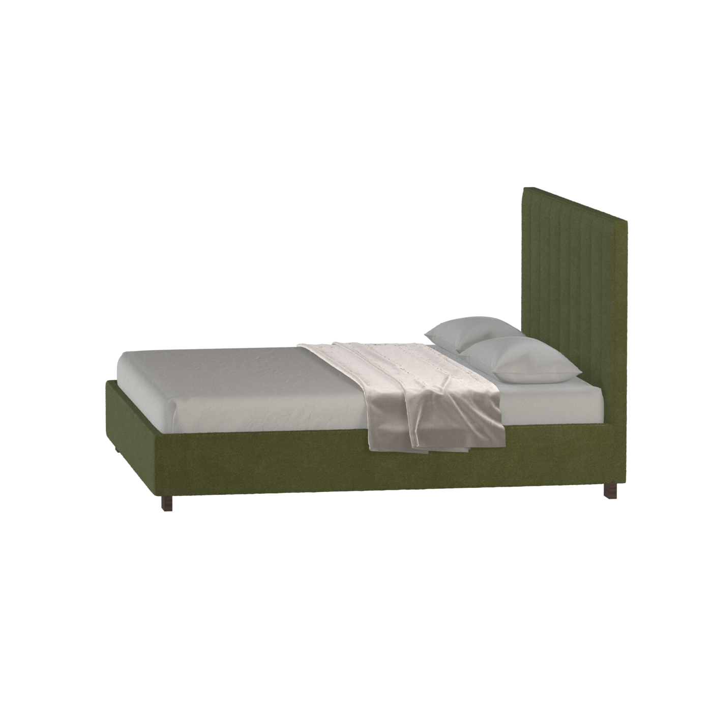 Ava High Headboard Bed in Luxe Fabric