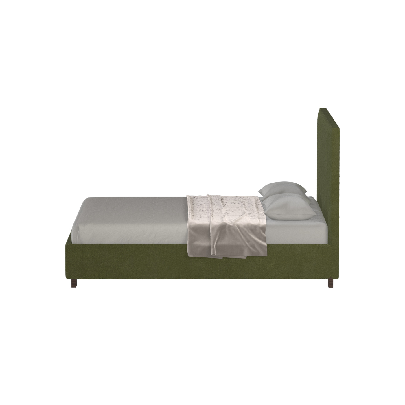 Ava High Headboard Bed in Luxe Fabric