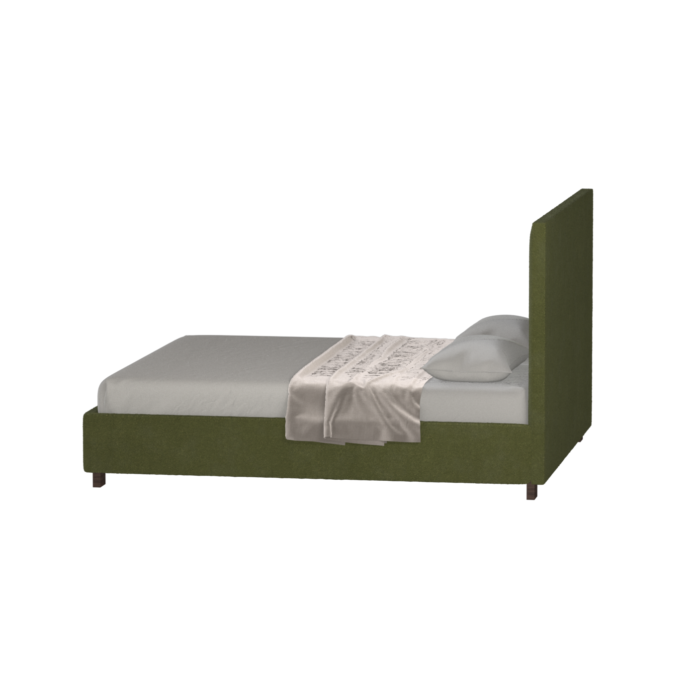 Ava High Headboard Bed in Luxe Fabric