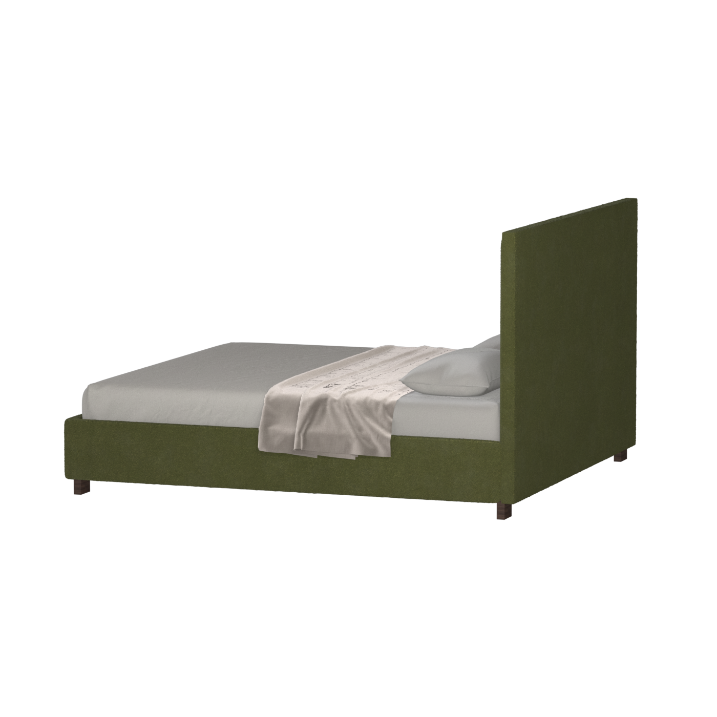 Ava High Headboard Bed in Luxe Fabric
