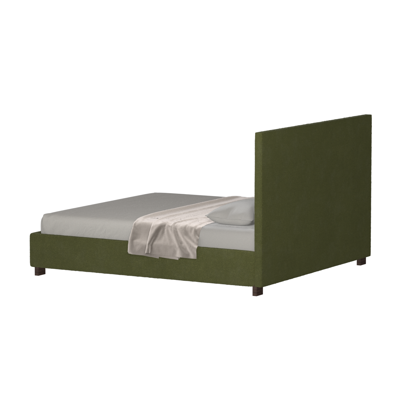 Ava High Headboard Bed in Luxe Fabric