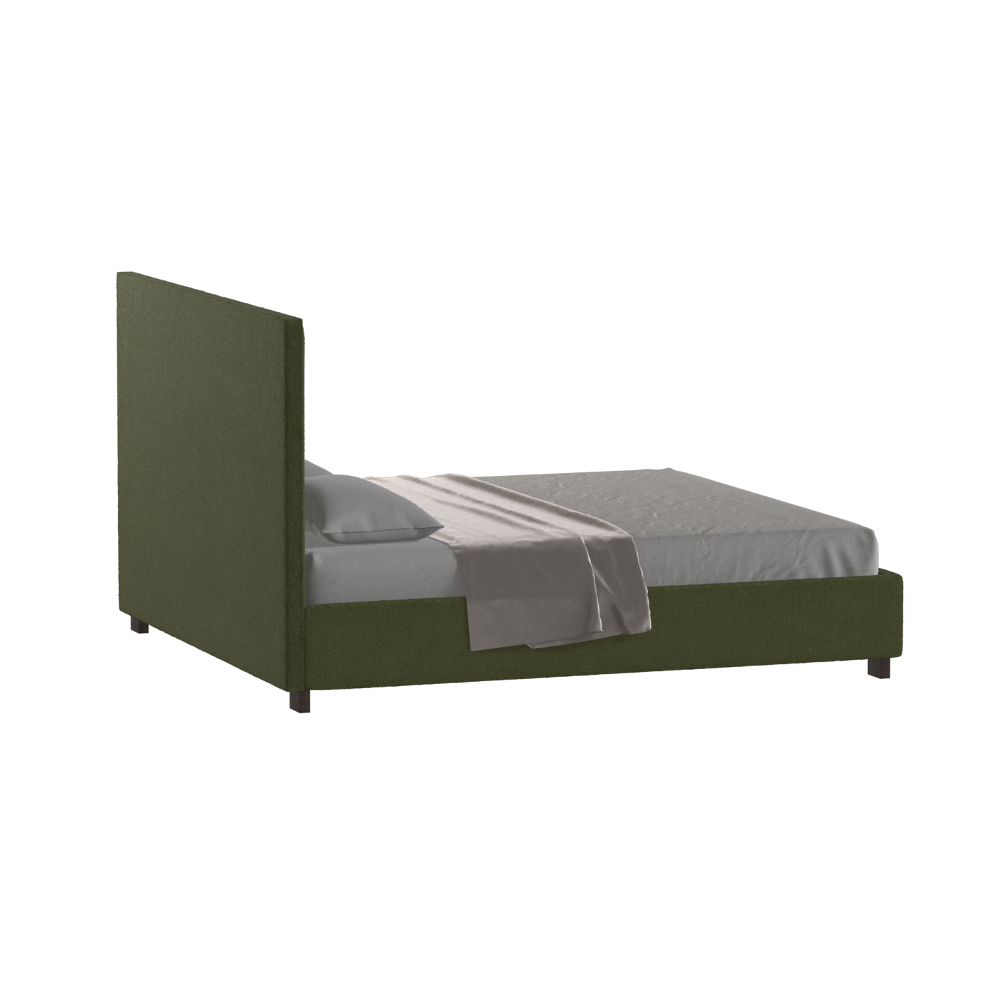 Ava High Headboard Bed in Luxe Fabric